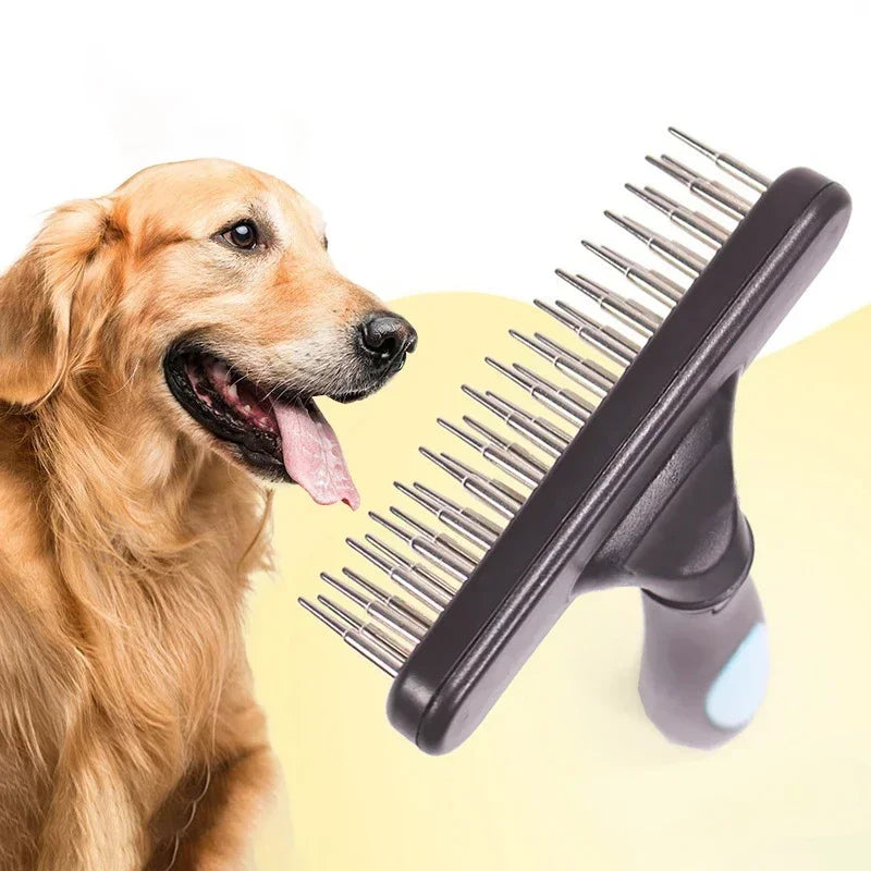 FurEase Pro™ Double-Row Deshedding Rake