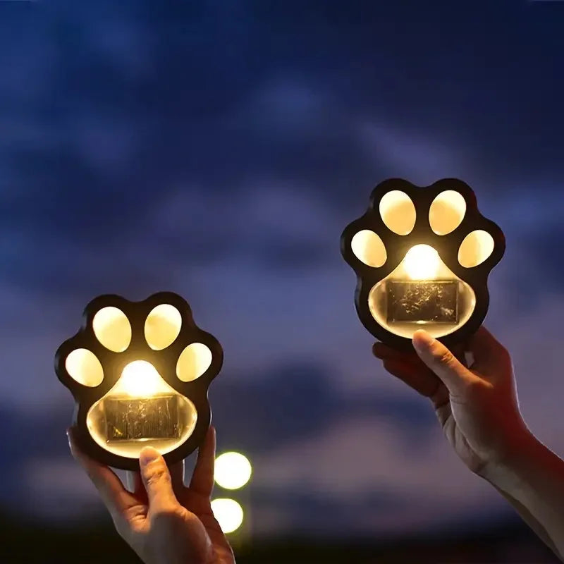 Solar Paw Print Garden Lights (4 Pcs)